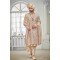 Designer Peach Mirror Work Groom Sherwani 