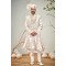 Designer Off White Belt Pattern Stone Work Sherwani For Groom