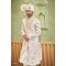 Designer White Mehroon Touch Stone Work Wedding Sherwani