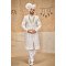 Designer Off  White Mehroon Touch Stone Work Sherwani  