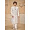 Designer Off White Embroidery & Stone Work Groom Sherwani