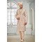 Designer Peach Double Pattern Embroidery Work Groom Sherwani