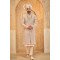Designer Peach Color Stone Work Belt Pattern Wedding Sherwani