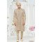 Designer Dusty Gold Motif Pattern Wedding Sherwani 