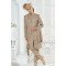Designer Dusty Gold Double Belt Pattern Groom Sherwani