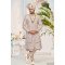 Designer Beige Embroidery & Stone Work Double Pattern Groom Sherwani