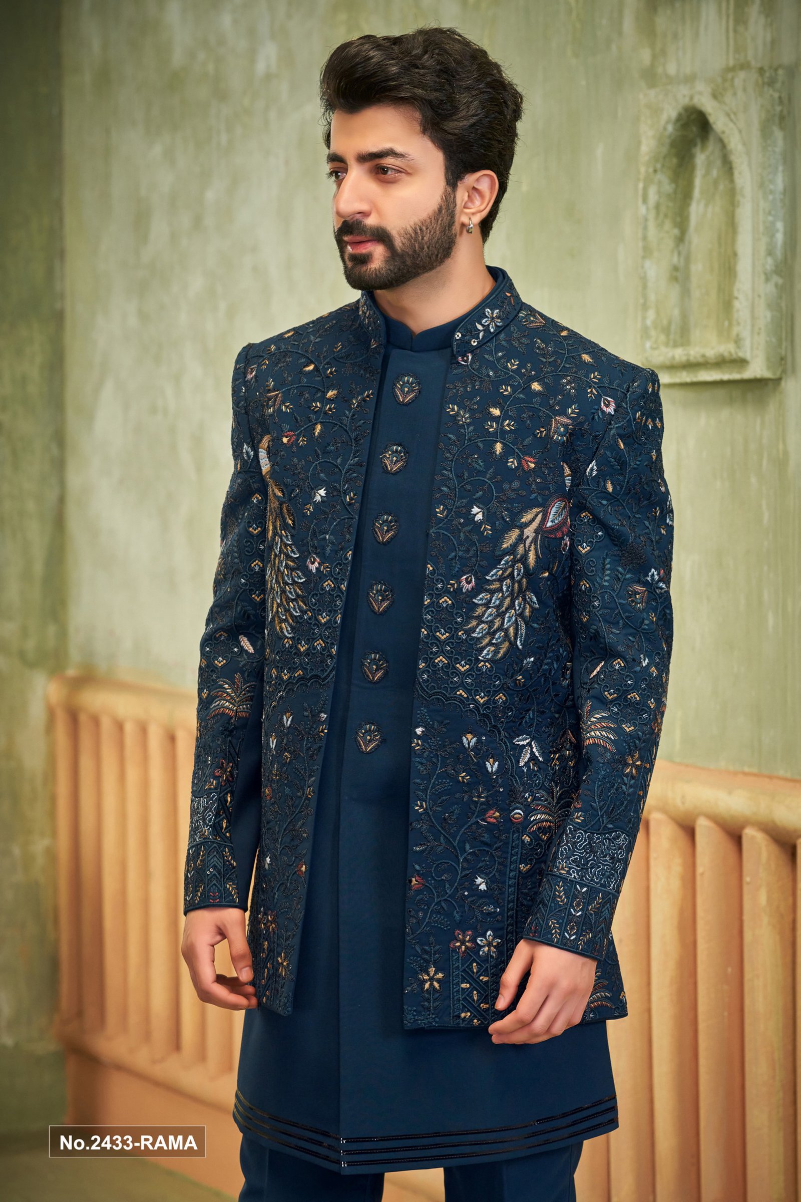 Designer Short Pattern Embroidery Work Indo For Wedding