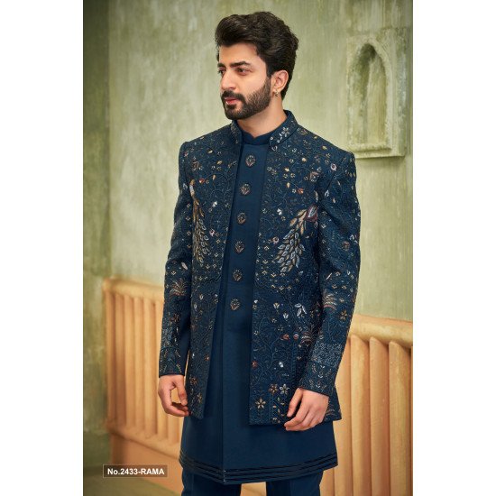Designer Short Pattern Embroidery Work Indo For Wedding