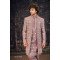 Designer Onion Color Short Pattern Embroidery Work Indowestern For Men