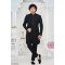 Designer Black Handwork Short Pattern Indo For Groom