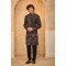 Designer Black Multicolor Embroidery Work Indowestern For Groom