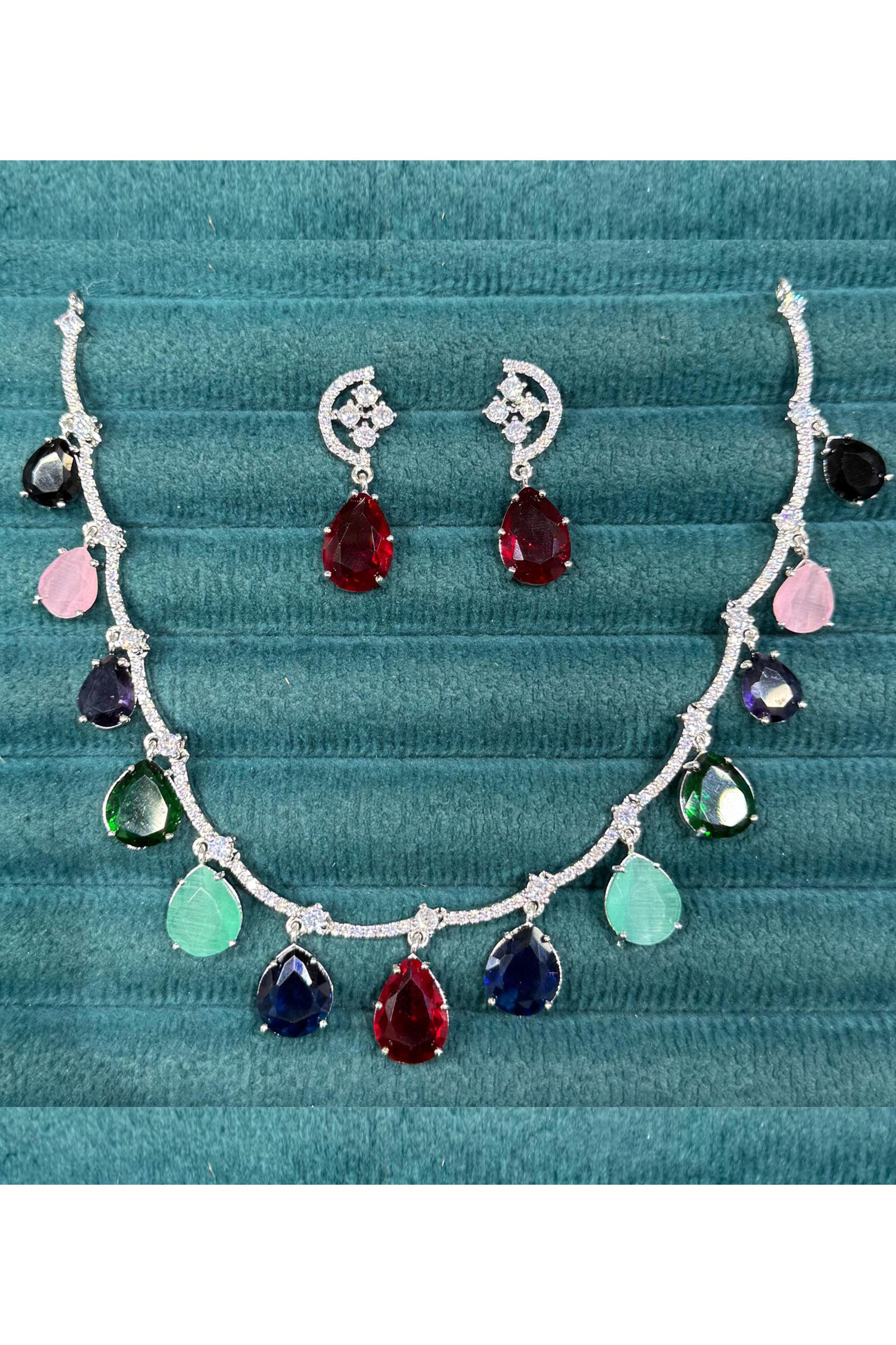 Designer Muticolor Stone Necklace 