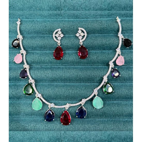 Designer Muticolor Stone Necklace 