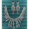 Designer American Diamond Necklace Set With Red Stone