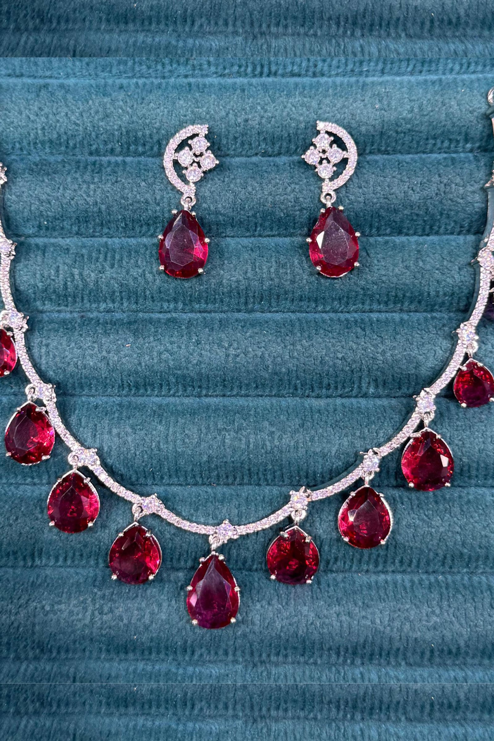Designer Red Stone Work Necklace