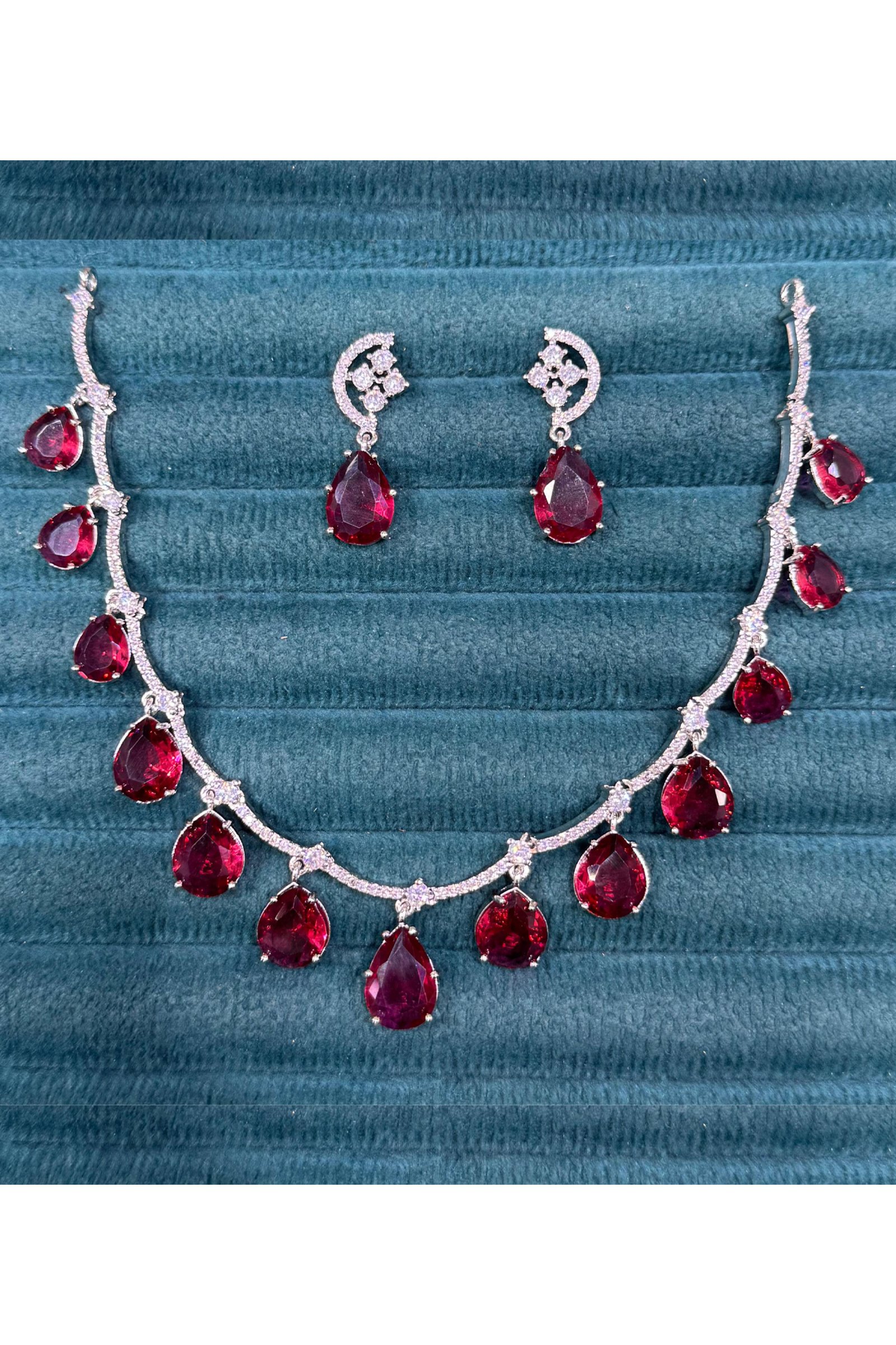 Designer Red Stone Work Necklace