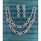 Double the Shine Square CZ Necklace Set for the Modern Bride