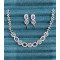 Timeless American Diamond Necklace Set with Rectangle Stones & Dangling Earrings
