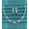 Minimal Glamour Necklace Set – Square Cut CZ & Delicate Flower Clusters