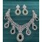 Royal Emerald Green CZ Necklace Set – Bridal Diamond Look Jewelry