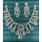Regal Square Center CZ Necklace Set with Teardrop Embellishments