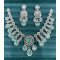 Queen's Crown CZ Set – Square Centerpiece with Teardrop Elegance