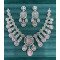Luxury Diamond Look Necklace Set – Square Cut & Teardrop Design