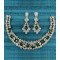 Teardrop CZ Necklace and Earrings Set – Silver Plated Wedding Jewelry for Women