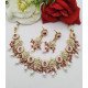  Royal Kundan-Inspired Statement Necklace Set with Ruby Accents