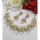  Royal Kundan-Inspired Statement Necklace Set with Ruby Accents