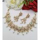  Royal Kundan-Inspired Statement Necklace Set with Ruby Accents