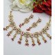 Antique Gold Choker Necklace Set with Pearls and Kundan Detailing