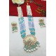 Beaded Kundan Chand Pendant Bridal Necklace Set with Earrings
