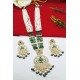 Multistrand Pearl Beaded Meenakari Bridal Necklace Set with Earrings