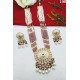 Beaded Kundan Chand Pendant Bridal Necklace Set with Earrings