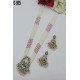 White Pearl Multistrand Meenakari Peacock Pendant Necklace Set