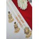 Green Mint Kundan Square Pendant Pearl Beaded Necklace Set