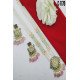 Green Mint Kundan Square Pendant Pearl Beaded Necklace Set