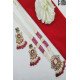 Green Mint Kundan Square Pendant Pearl Beaded Necklace Set