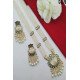 Multicolor Meenakari Long Pendant Necklace Set with Pearl Drops