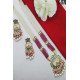 Multicolor Meenakari Long Pendant Necklace Set with Pearl Drops
