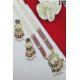 Multicolor Meenakari Long Pendant Necklace Set with Pearl Drops