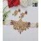 Antique Kundan & Ruby Stone Choker Necklace Set with Pearl Beads
