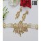 Designer White Kundan & Ruby Stone Choker Necklace Set with Pearl Beads