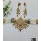 Antique MultiColor Kundan & Ruby Stone Choker Necklace Set with Pearl Beads 