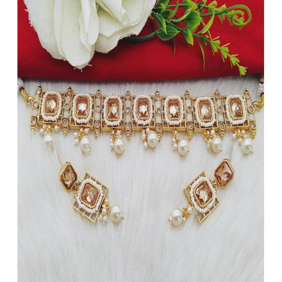Modern Square Stone Choker Set