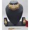 Elegant Polki Necklace Set – Champagne Gold