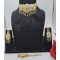 Double  Color Elegant Polki Necklace Set Champagne Gold