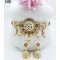 Designer Pink Elegant Necklace Set – Champagne Gold