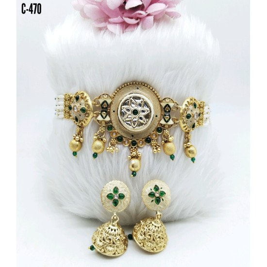 Matte Gold Long Necklace – Temple Inspired